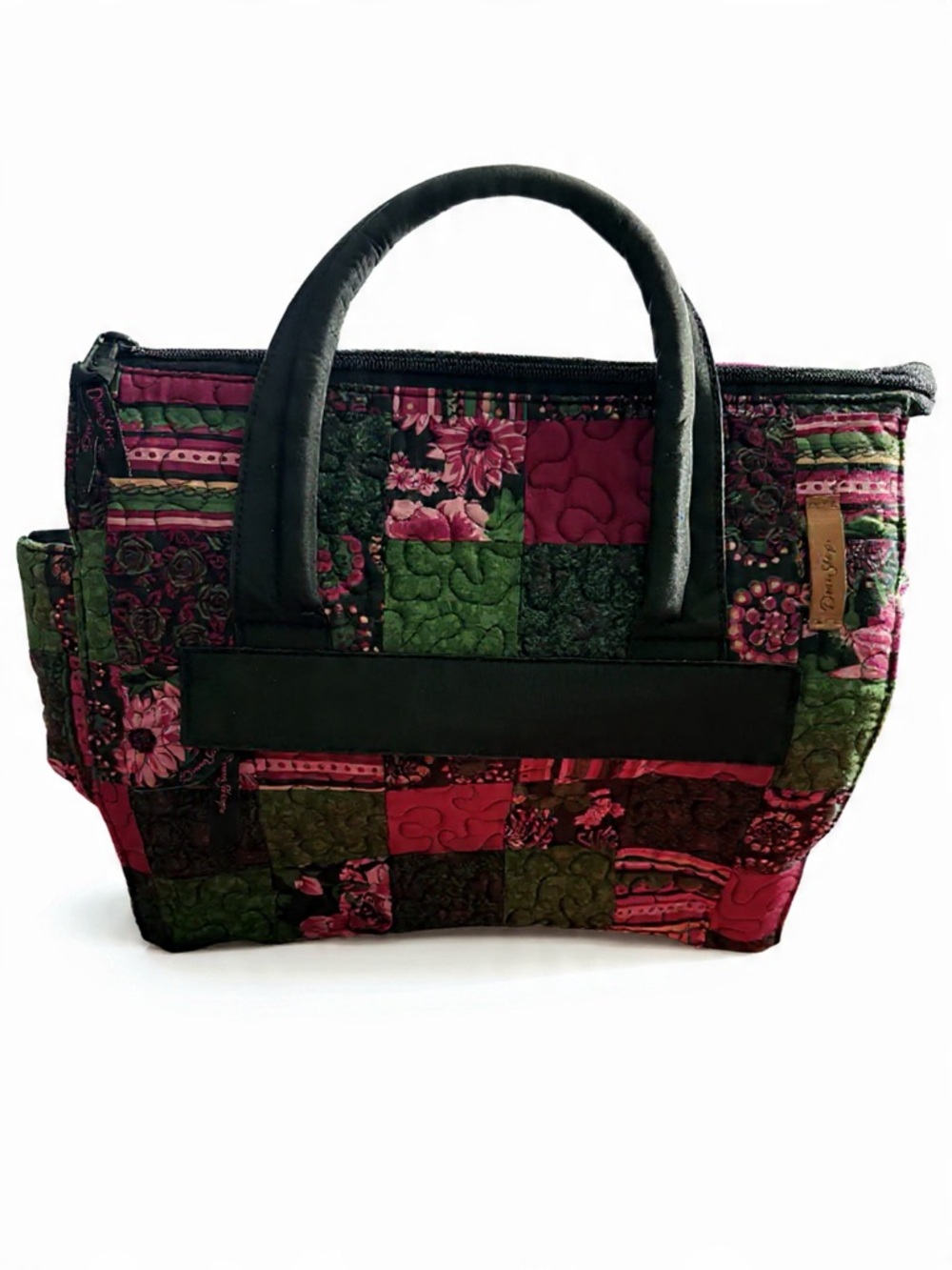 Donna sharp New Quilted Patchwork Tote Bag in Pink & Green